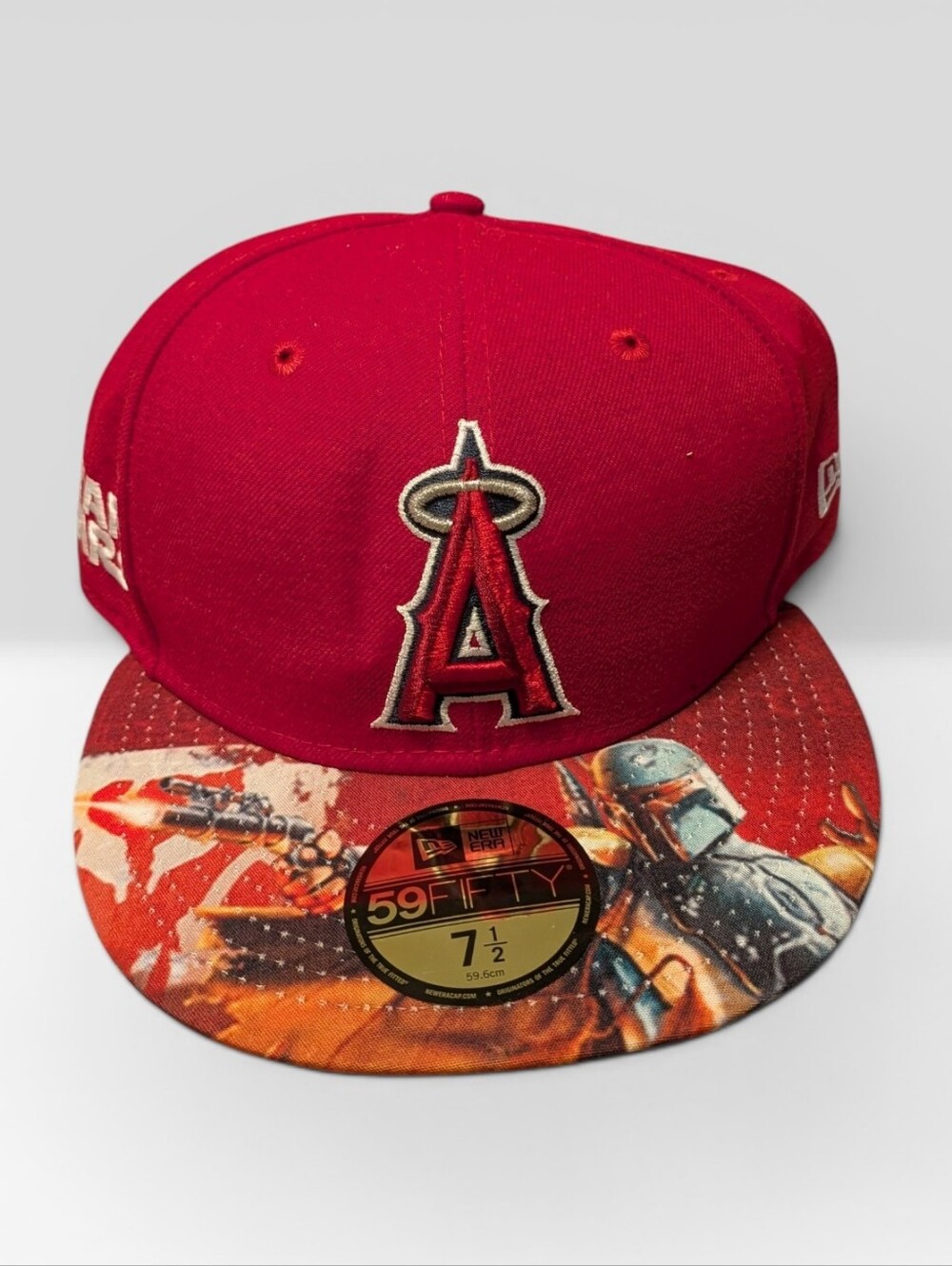 NWT MLB x Star Wars (Boba Fett) Los Angeles Angels New Era Hat Size 7& 1/2 - Picture 1 of 6